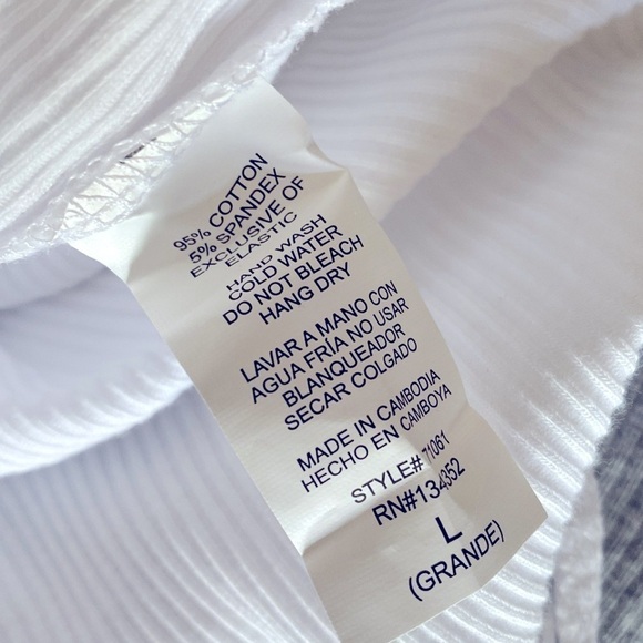 Hyped Unicorn Ribbed Bodysuit 4 Button Front White Size Large 2 Snap Crot… - Picture 6 of 7